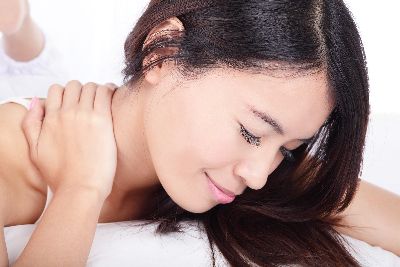 Relaxed woman after chiropractic care
