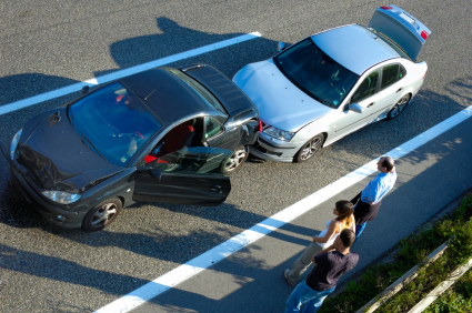 Young man after a car accident in Bellevue WA